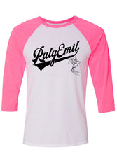 Load image into Gallery viewer, 3/4 PINK Sleeves Baseball Tee
