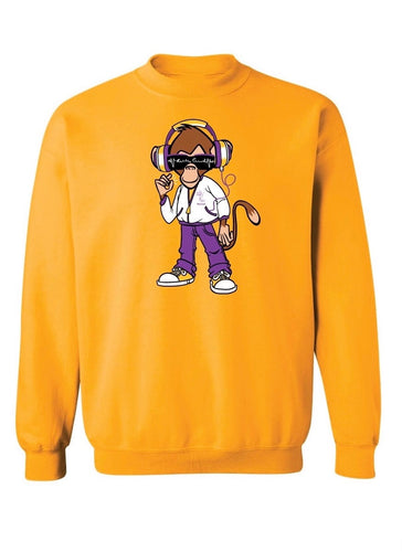 Monkey Punk Unisex Gold Sweatshirt