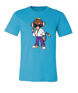 Monkey Punk Ruly Emil Unisex Turquoise T-shirt