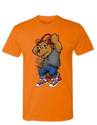 DJ Bear Ruly Emil Unisex Orange T-Shirt